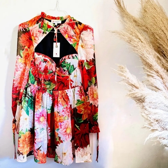 Touch of Elegance Floral Dress Size Small - Picture 4 of 9